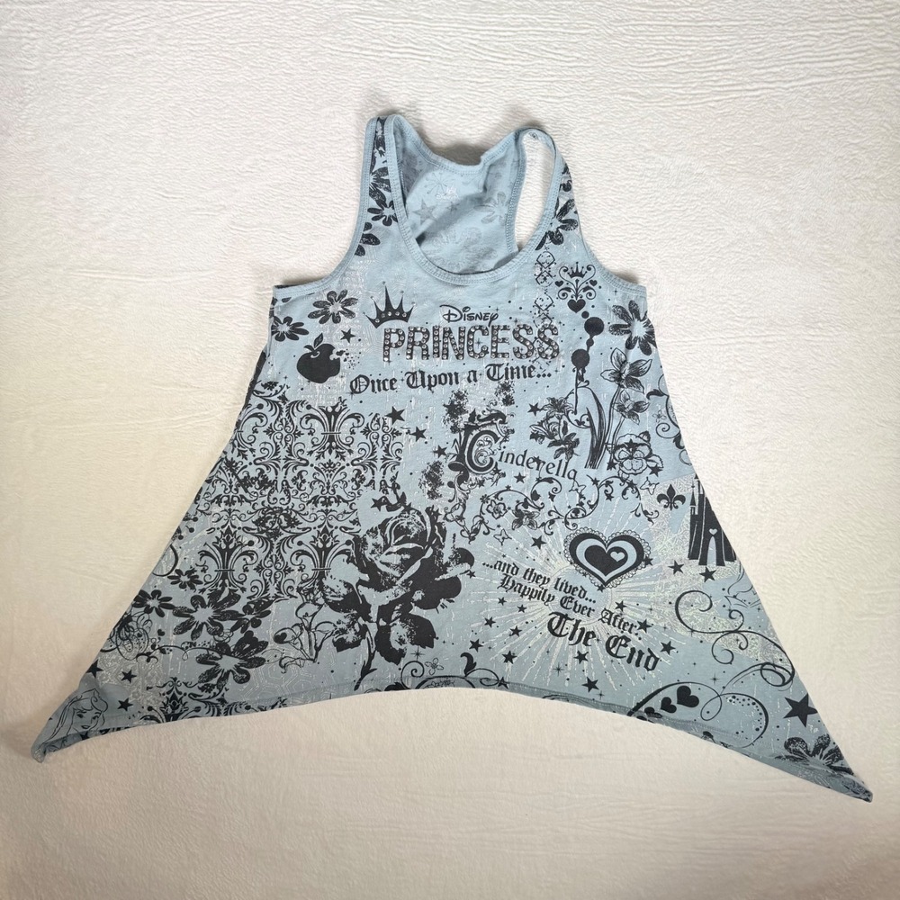 Disney Park Princess Cinderella Blue A Line Tank‎ Top Shirt Women's Size M